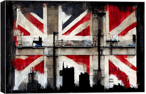 Union Jack Building I Canvas Print by Adam Kelly