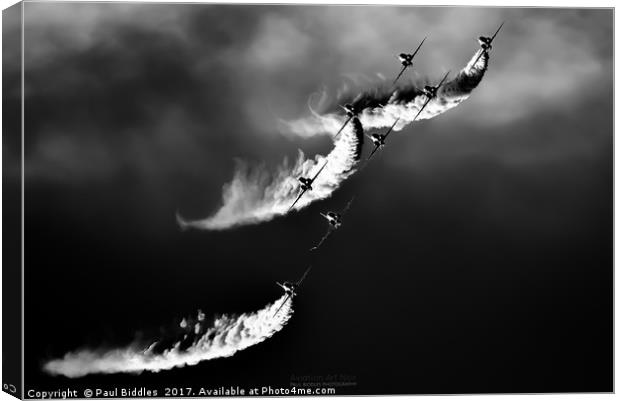 Aviation Art Noir Canvas Print by Paul Biddles