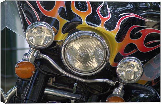Detail of a motorcycle 01 Canvas Print by Jose Manuel Espigares Garc