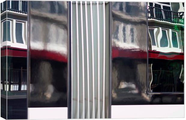 Relections on a tramway 1 Canvas Print by Jose Manuel Espigares Garc