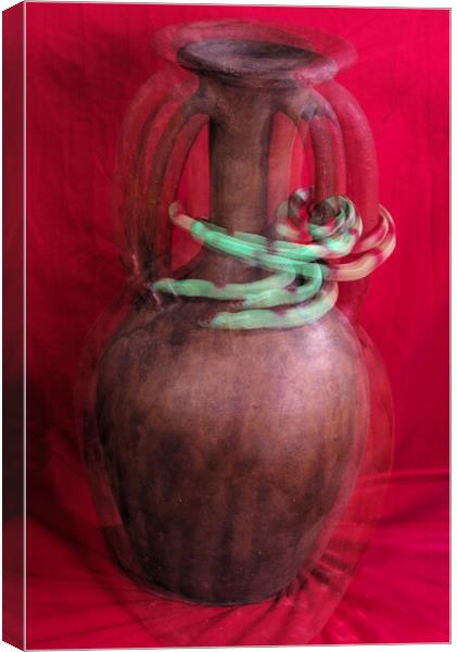 Still life with a ceramics (large) pot Canvas Print by Jose Manuel Espigares Garc
