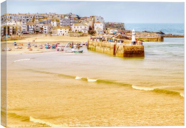 Captivating Beauty of St Ives Harbour Canvas Print by Beryl Curran