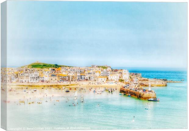 Serene Cornish coastal dream Canvas Print by Beryl Curran