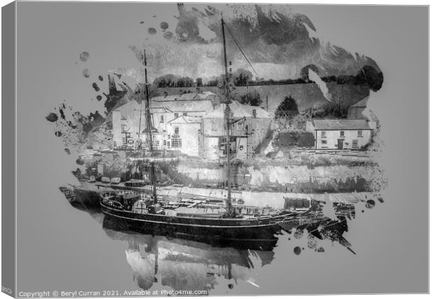 Majestic Tall Ship in Charlestown Harbour Canvas Print by Beryl Curran