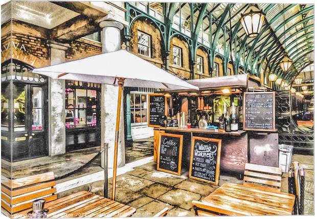 Quirky Beverages Trailer at Iconic Covent Garden M Canvas Print by Beryl Curran