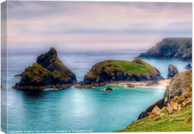 Majestic Kynance Cove Canvas Print by Beryl Curran