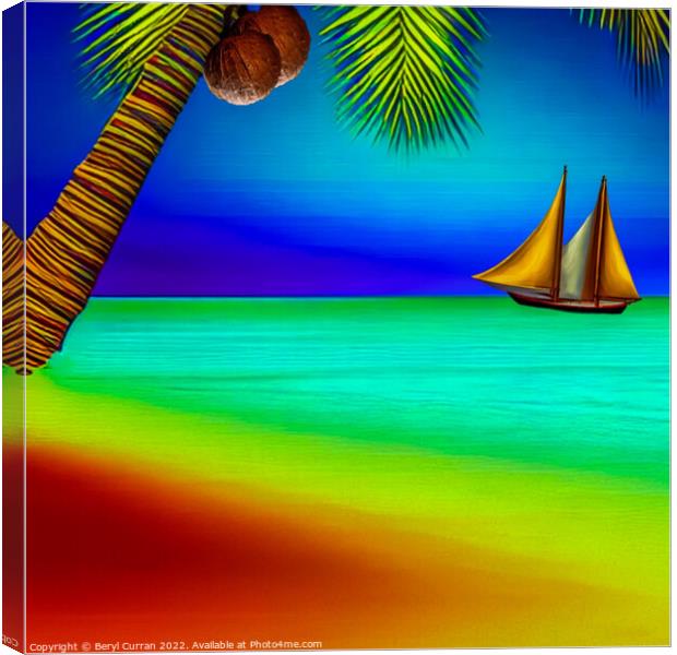 Serenity in Paradise Canvas Print by Beryl Curran