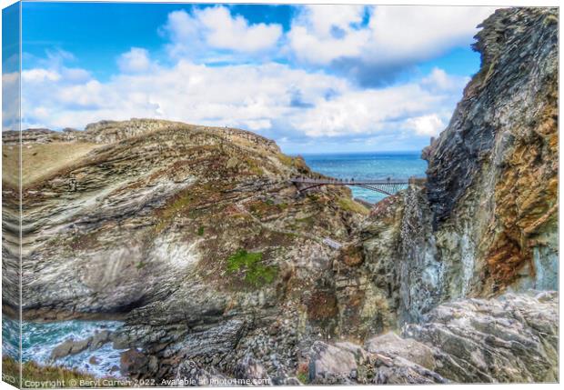 The Legendary Tintagel Bridge Canvas Print by Beryl Curran