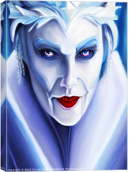 The Malevolent Ice Queen Canvas Print by Beryl Curran
