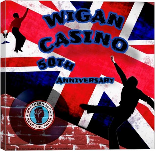 Northern Soul. Wigan Casino Canvas Print by Beryl Curran