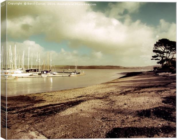 Serenity at Mylor Yacht Harbour Canvas Print by Beryl Curran