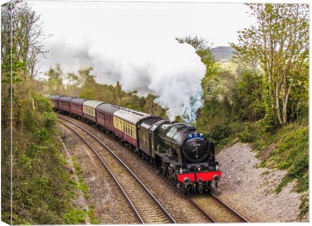 Majestic Steam Train through Cornish Countryside Canvas Print by Beryl Curran