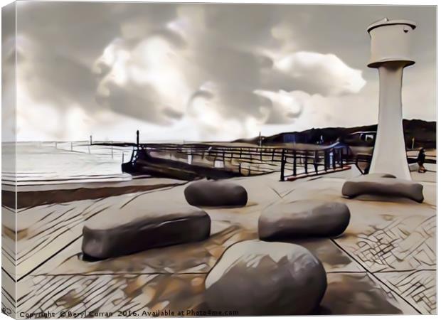 Stormy Seascape Canvas Print by Beryl Curran