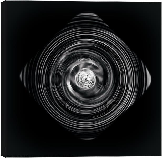 Hypnotic Monochrome Swirls Canvas Print by Beryl Curran