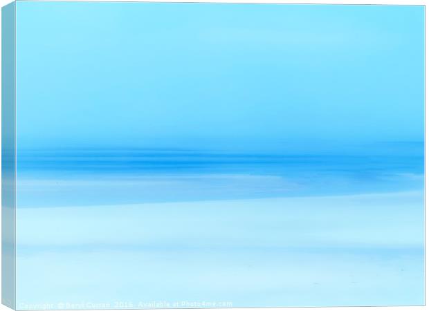Serene Blue Seascape Canvas Print by Beryl Curran