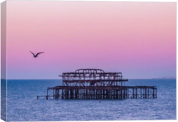 Sunset Beauty at West Pier Canvas Print by Beryl Curran