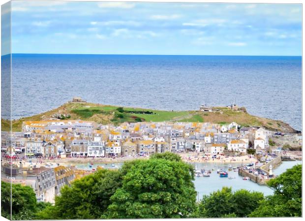 Cornwalls Coastal Charm Canvas Print by Beryl Curran