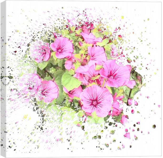 Pink Confetti Explosion Canvas Print by Beryl Curran