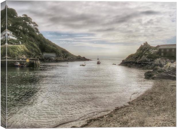 The Serenity of Leaving Polperro Canvas Print by Beryl Curran