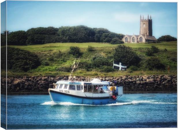 Bringing home the catch Hayle Cornwall  Canvas Print by Beryl Curran