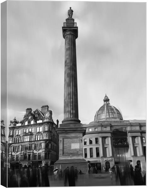 Iconic Earl Grey Street Monument Canvas Print by Beryl Curran