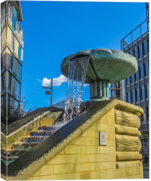 Dancing Waters at Sheffield Canvas Print by Beryl Curran