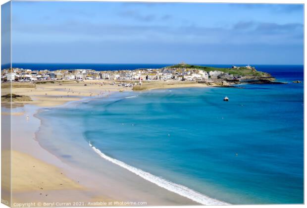 Serenity in St Ives Bay Canvas Print by Beryl Curran