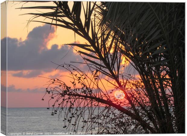 Serenity at Cretes Sunrise Canvas Print by Beryl Curran