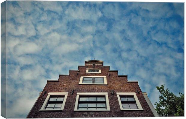 Classic Amsterdam Residential Building Canvas Print by Adam Szuly