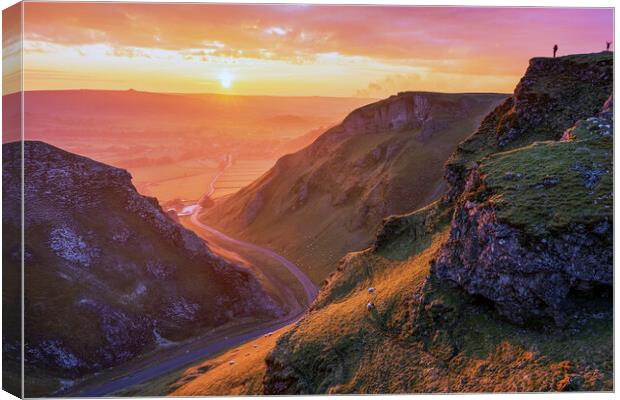 Limestone Gorge Winnats Pass, Derbyshire Canvas Print by John Finney