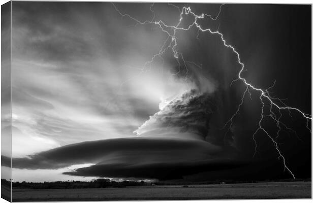 The Dark Side of the Storm.  Canvas Print by John Finney