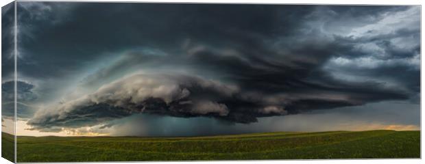 Supercell Thunderstorm over Wyoming Canvas Print by John Finney