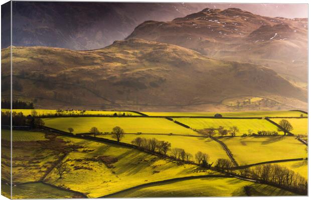 Castlerigg Stone Circle with Naddle Fell Canvas Print by John Finney