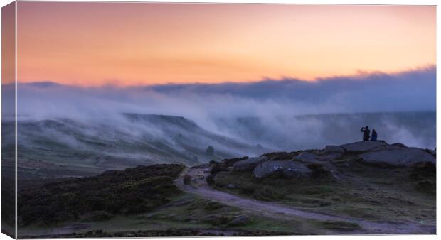 Higger Tor May Sunrise, Hathersage Canvas Print by John Finney