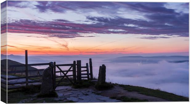 Dawn above Hope Valley Canvas Print by John Finney