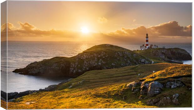 Eilean glas Lighthouse sunrise Canvas Print by John Finney