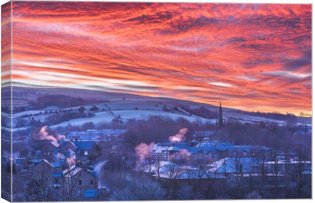 New Mills, Derbyshire Canvas Print by John Finney