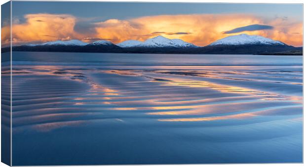 Luskentyre in Winter. Isle of Harris Canvas Print by John Finney