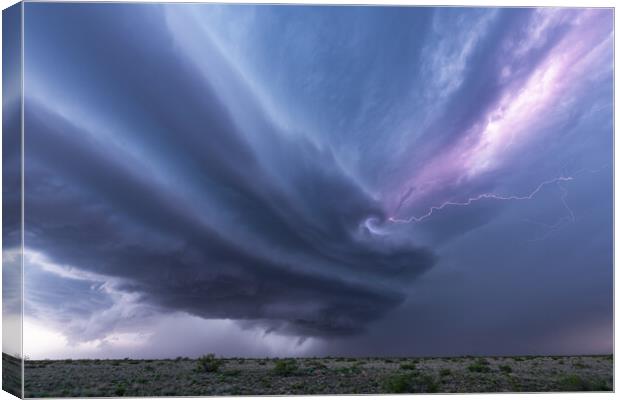 Supercell. New Mexico Canvas Print by John Finney