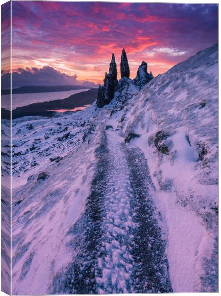 The Old Man of Storr Canvas Print by John Finney