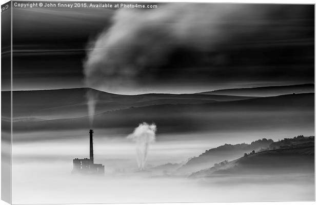  Hope cement works, Peak District England.  Canvas Print by John Finney