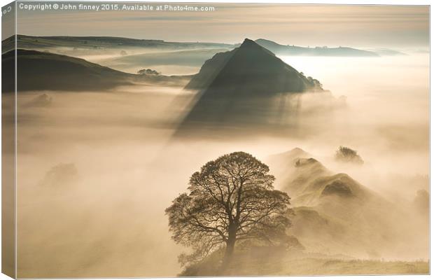  Pyramid of the Derbyshire Peak District Canvas Print by John Finney