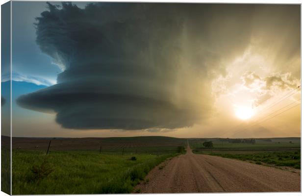 Majestic storm, Nebraska   Canvas Print by John Finney