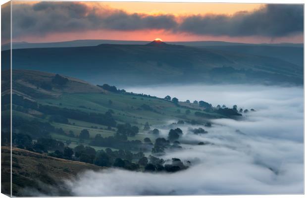 Winhill sunrise  Canvas Print by John Finney