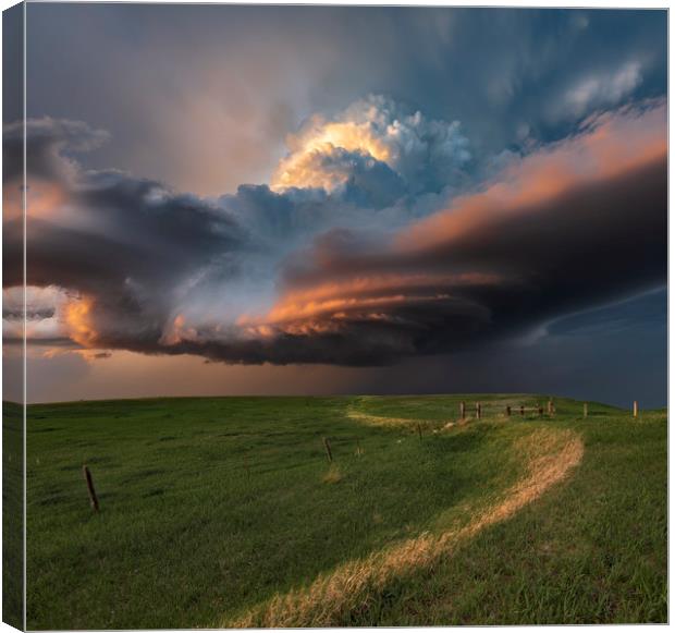 South Dakota thunderstorm magic Canvas Print by John Finney