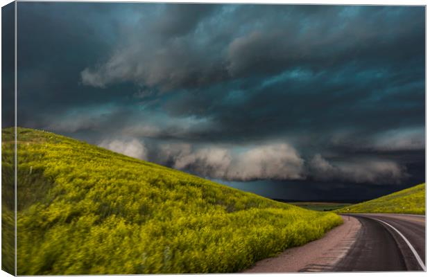 Black Hills severe thunderstorm Canvas Print by John Finney