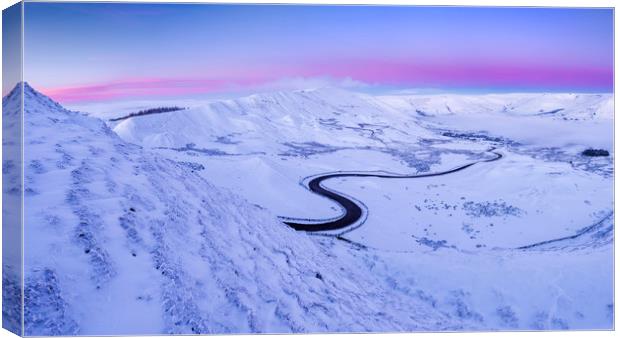 Edale Valley Winter Dawn Canvas Print by John Finney
