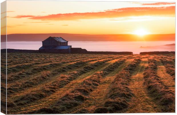 August Summer Sunrise over Derbyshire Canvas Print by John Finney