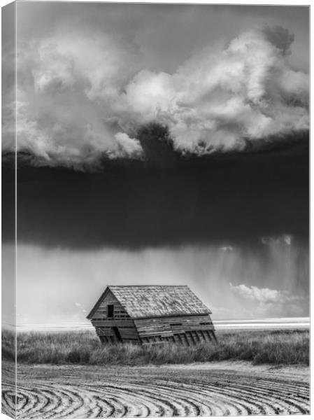 Oklahoma barn storm Canvas Print by John Finney