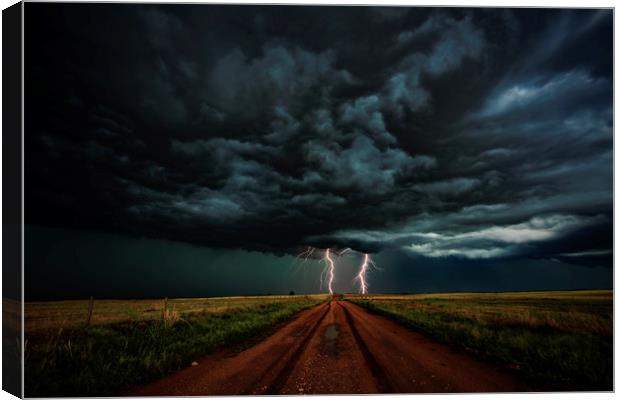 Apocalyptic Lightning 2 Canvas Print by John Finney